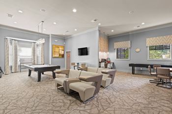 Clubhouse with pool table & tvs